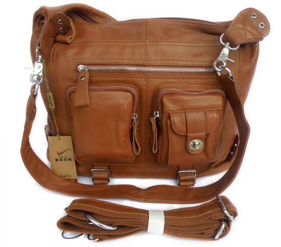 black and brown shoulder bag