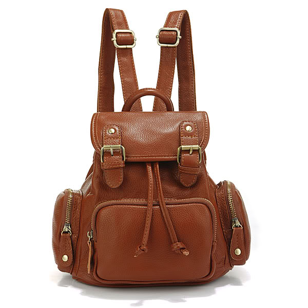 2059X 100% Real Leather Girl Cute Backpack Satchel Handbag Purse Leisure Stroll Style