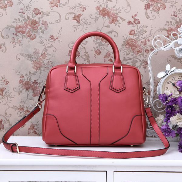 3158H Dark Red Leather Shoulder Bag Shopping Bag Handbag