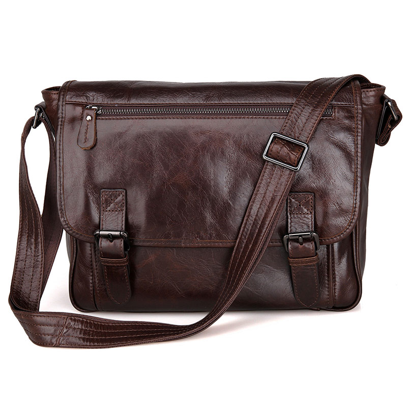 6009 Sheeny Vintage Cow Leather Men Shoulder Messenger Bag 