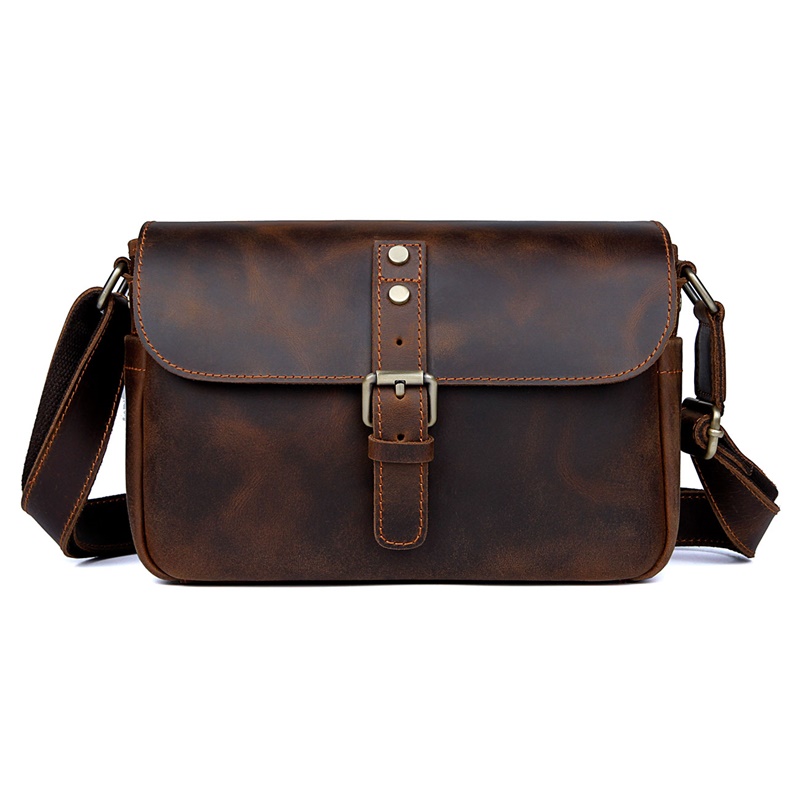 1062R Vintage Cow Leather Messenger Bag for Men 