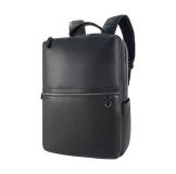 Black Genuine Cow Leather Men's Backpack 